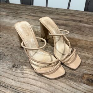 SCHUTZ Women's Beige Strappy Heels